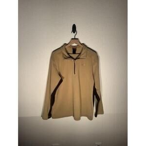 The North Face Mens Fleece XL Tan And Brown  Logo 1/4 Zip